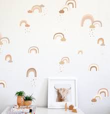 Please Peel Off The Mask With This Sticker перевод Rusty Pastel Rainbows Wall Decals Rainbow Wall Decal Nursery Wall Decals Wall Stickers Room