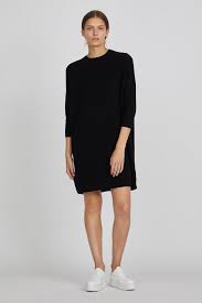 Saran Cashmere Dress In Black Cashmere Dress Cashmere Black