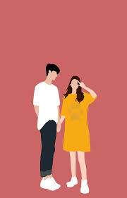 Gambar wallpaper couple terpisah pernik wallpaper. Cover Wattpad Couple Vector Sketsa Produk Ilustrasi Orang Gadis Animasi
