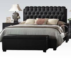 Nothing says a luxurious night's sleep more than one of our designer super king bed frames. Queen Size Button Tuff Plush Headboard Black Leather Bed Frame Black Headboard Leather Bed Frame Black Leather Bed