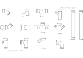 Pvc Sewer Pipes Dwg Free Cad Blocks Download