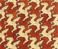 Brick walls, tiled floors, and the honeycomb in bee hives are all tessellations. Pin By Qwerty Litus On Mc Escher Escher Art Mc Escher Tessellation Art