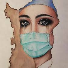 Pin By A H On Corona Art Nurse Art Medical Art Art Inspiration Drawing