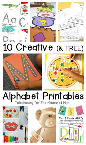 Baking sheets are the perfect way to practice the alphabet! 10 Free Alphabet Printables The Measured Mom