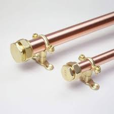 These curtain rods can be very expensive, so josh decided to custom build ours using copper pipes. Curtain Rail In Copper Proper Copper Design
