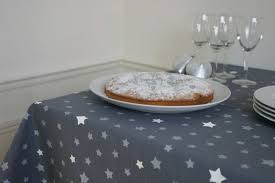 Nappe Enduite Etoiles Argentees Carree 120x120 Fleur De Soleil Nappe Coton Enduit Enduire