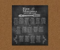 Silverware Printable Seating Chart By Whitetulips On Etsy