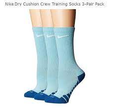 Nike Womens 6 10 Blue 3 Pack Dry Cushioned Crew Socks Sx5570 499 Nike Nike Women Socks Women Crew Socks
