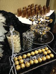 Black And Gold Party Ideas Pinterest Black Gold And Ivory Candy Buffet Gold Birthday Party Black Gold Party Candy Buffet