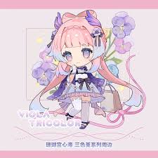 现货三色堇珊瑚宫心海原神同人周边Q版立牌麻将扇子谷子