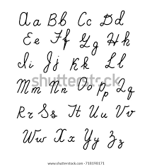 Practice writing cyrillic letters in print and cursive and learn russian along the way | lingvo, . Hand Hand Fonts Handwritten Alphabet Style Stock Vector Royalty Free 718198171