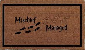 Mischief Managed Harry Potter Door Mat Coir By Franklinandfigg Door Mat Diy Harry Potter Door Mat Door Mat
