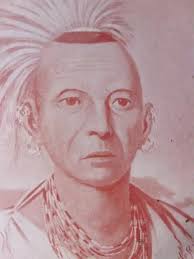 That is Chief Black Hawk He married Singing Byrd in Wheeling, West  Virginia, had two sons. His son Whirling Thunder married Sarah Baker. They  had a daughter named Ailey, she was the