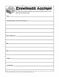 Eyewitness Account Media Literacy Expository Writing Teaching High School