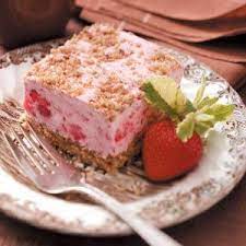 Freezer Strawberry Shortbread Dessert Desserts Strawberry Dessert Recipes Strawberry Desserts