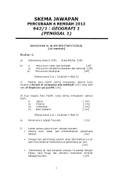 Peperiksaan Percubaan Stpm Baharu Sesi 2012 2013 Skema Geografi Penggal 1 Pdf
