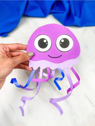 If a jellyfish is injured or cut in two, it can create two new organisms. Easy Jellyfish Craft For Kids Free Template