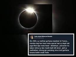 Masyarakat yang ingin menyaksikan gerhana matahari. Mahu Lihat Gerhana Matahari Cincin Ini Nasihat Raja Permaisuri