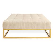 Square leather ottoman coffee table tufted top ottoman. Luxury Ottomans Discover The Design World S Best Brands Perigold