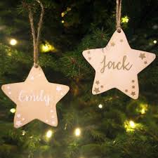 Christmas day 25 december/7 january, the birthday of jesus christ. Personalised Name Christmas Star Tree Decoration Hanging Wooden Star Xmas Dec Custom Any Name On Wood Hung Christmas Crafts Wooden Stars Christmas Ornaments