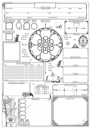 My latest d&d 5th edition character sheet design. Oc Gothic Inspired 5e Custom Character Sheet Fixed Dnd