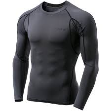 Tsla Tesla Mud11 Cool Dry Long Sleeve Compression Shirt Medium Charcoal Black