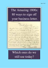 The Amazing 1800s 80 Ways To Sign Off Your Business Letter