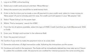 I used cred app and there i can pay for example standard chartered bank cc using kotak mahindra bank (net banking). Hsbc Uk On Twitter Hi Jai Sorry For Any Confusion Caused You Would Set Up A Payment To A Hsbc Credit Card Via The Move Money Page I Have Attached The Step