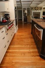 This Solid Cherry Wood Kitchen Floor Is Easy To Vacuum Or Sweep Clean Wood Floors Are Surprisingly Versati Wood Floors Wide Plank Flooring Wood Floor Kitchen