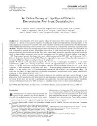 Pdf An Online Survey Of Hypothyroid Patients Demonstrates