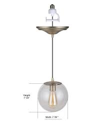 Clear glass globe pendant ceiling light hereford industrial modern designer contemporary retro style ribbed vintage 50 beautiful lights from metal to paper shaped lantern fitment pendants l 3 lenham large blown lighting company fixture with 8 shade solid brass hanging bathroom bedroom bedside lamp h. Instant Pendant Light Brushed Brass Clear Globe Pbn 6010 0073