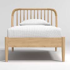 So i decided to build her a simple wooden twin bed frame to replace it and the crappy metal frame that was in her room. Kids And Toddler Beds Crate And Barrel