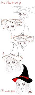 Tutorial Little Witch Hat By Lamorghana Witch Drawing Drawing Tutorial Witch Hat Diy