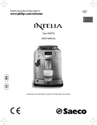 Descaling and cleaning the moccamaster. Saeco Hd8752 87 User Manual Manualzz