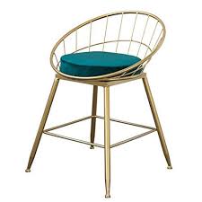 Bjl Bar Stools Golden Metal Bar Stool Bar Chair High Stool For Bar Cafe Restaurant Backrest Oyo Color 1 In 2020 Metal Dining Chairs Iron Stools Modern Bar Stools