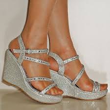 Black And Silver Shoes Womens Diamante Silver Gold Black Wedge Mid Heel Evening Bridal Sandals Size 267 Ebay Prom Shoes Wedges Wedge Wedding Shoes Trending Womens Shoes
