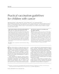 Health professionals are the single most important influence on whether individuals decide to have themselves or their children vaccinated; Pdf Practical Vaccination Guidelines For Children With Cancer Lee Ford Jones Academia Edu