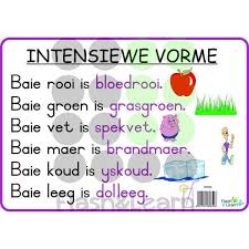 Intensiewe Vorme Flash Learn Afrikaans Language 1st Grade Math Worksheets Language Worksheets