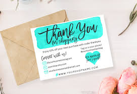 Looking for a credit card for your small business? Diy Printable Thank You Card For Your Order Teal Gold Etsy In 2021 Thank You Card Template Small Business Cards Printable Thank You Cards