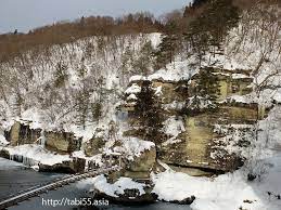 冬の塔のへつり tou no heturi in winter 福島県南会津郡下郷町 日本の残したい風景 japan sightseeing spots 風景 旅 ブログ 旅