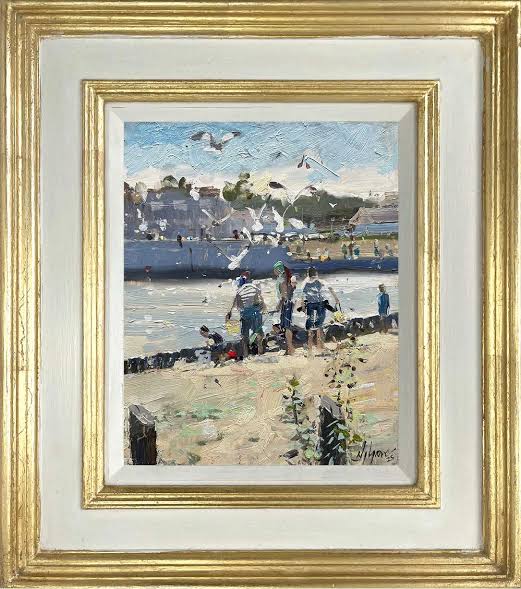 Crabbing at Walberswick – Nick Grove | Original Oil Painting