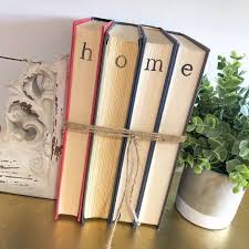 Hardback Home Book Stack Home Decor Books Home Books Etsy In 2020 Book Decor Book Wrap Custom Book
