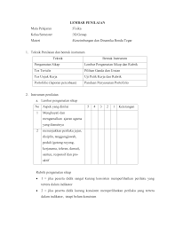 Check spelling or type a new query. Lembar Penilaian Mata Pelajaran Fisika Kelas Semester Xi