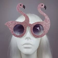 Flamingo Sunglasses, Pink Glitter, Burning Man, Festival Eyewear, Hen  Party, Drag Queen, Quirky Sunnies, Tropical, Glittery Eyewear, Retro