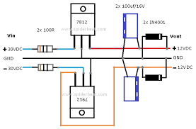 Setelah dikuatkan lalu tegangan masuk ke ic regulator 12 volt, dengan ic 7812 untuk 12 volt positif dan ic 7912 untuk 12 volt negatif, setelah itu tegangan 12 volt tersebut masuk ke potensio yang berfungsi untuk mengatur level tegangan output positif yang dapat dilakukan dengan mengatur potentiometer di bagian tegangan positif 7812, sedangkan. Cukup 1 Trafo Saja Untuk Merakit Amplifer Dengan Power Ocl 150watt