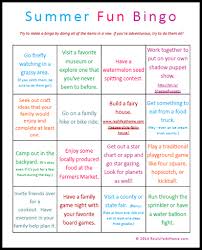 Fun Summer Activities For Families Printable
