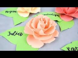 They can be made from tissue paper, book pages, or card stock. How To Make Small Paper Roses Diy Paper Rose Escort Cards Youtube