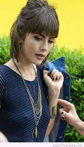 Half up half down hairstyles with hairpiece. Half Up Half Down And A Fall Makeup Short Hair Styles Hair Styles Short Haircuts With Bangs