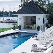 Classic Pool And Pool House Pinned To Pool Design By Darin Bradbury Kleine Poolhauser Hauser Mit Pool Kleiner Pool Ideen