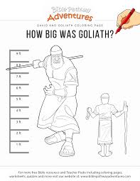 How Big Was Goliath Coloring Page David And Goliath Bible Stories For Kids Bible Study For Kids